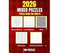 Mixed Puzzle Book For Adults : Activity Book: Includes Word Search, Maze And Word Scramble