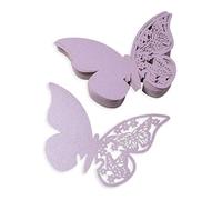 mixed24 - Segnaposto a Forma di Farfalla, 50 pz, Colore: Lilla Chiaro