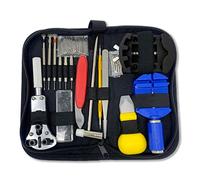 mixed24 Set di attrezzi per orologi, 147 pezzi, con istruzioni per aprire la cassa, apriscatole, cacciavite, barrette a molla, coltello per sostituire la batteria