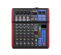 Mixer 99DSP DJ Console - 2 ingressi fono/linea MP3/USB I/O EQ ed effetti di ritardo 20Hz-30KHz Scheda audio da studio(6 Channels)