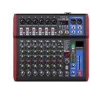 Mixer 99DSP DJ Console - 2 ingressi fono/linea MP3/USB I/O EQ ed effetti di ritardo 20Hz-30KHz Scheda audio da studio(8 Channels)