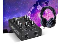 Mixer a 2 canali 2 voci Line + 1 ingresso Mic + Cuffia Stereo