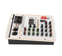 Mixer a 4 Canali, Console di Missaggio Multifunzione a 4 Canali, con 16 Processori Audio con Ritardo DSP, Rumore Ultra Basso, Mixer Ad Alta Dinamica, USB Esterno, PC per Computer, Unità Flash o(EU)