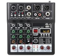 Mixer a 4 canali Mixer DJ Mixer Audio Usb Suoni Mixing Board Mixer Musica con 99 Tipi di Effetti Digitali DPS
