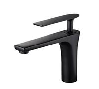 Mixer a Bacino Oro Spazzolato Tocca Copper Caldo Controllo Singolo Design in Ottone Elegante per Hotel e bagni Short Black Finitura