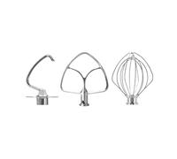 mixer attachments, Accessori for mixer, compatibili con Kitchenaid 4.5-5QT Supporto con testa inclinabile in acciaio inossidabile K45DH Gancio for impastare Frusta a bordo piatto