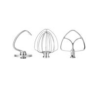 mixer attachments, Compatibile con il robot da cucina Kitchenaid da 4,5-5 Qt con testa inclinabile, include frusta a 6 fili, frusta piatta, gancio for impastare.