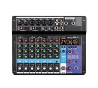 Mixer Audio, 2 Pezzi 8 Canali DJ Sound Mixing Table 24 DSP Effect Audio Mixer Bluetooth PC USB Play Recording Controller Console per streaming live, podcasting, PC