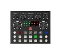 Mixer audio, 2 pezzi di scheda audio mixer console missaggio live amplificatore for streaming,PC, studio di registrazione e giochi