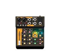 Mixer audio, 2 pezzi in metallo Mini4 interfaccia mixer console DJ Bluetooth 5.0 OTG riverbero 48V scheda audio