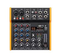Mixer Audio, 2 Pezzi Metal Audio Mixer DJ Console OTG R4/R6 Con Bluetooth 48V Power Delay Repeat Effect For Di Missaggio PC Recording per streaming live, podcasting, PC(R4)