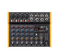 Mixer Audio, 2 Pezzi Metal Audio Mixer DJ Console OTG R4/R6 Con Bluetooth 48V Power Delay Repeat Effect For Di Missaggio PC Recording per streaming live, podcasting, PC(R6)