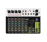 Mixer audio, 2 Pezzi Mixer Audio A 8 Canali DJ Controller Console Di Missaggio Con Bluetooth Phantom Power Delay Repeat Effect For La Registrazione Su PC,PC, studio di registrazione e giochi