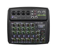 Mixer audio, 4/6-channel sound mixer outdoor conference audio USB Bluetooth reverb processor K song mobile phone live broadcast with(B6L)