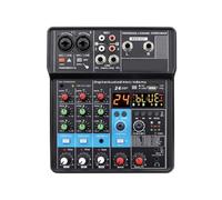 Mixer audio, 4 canali mini mixer audio scheda DJ 16 effetti digitali riduzione del rumore console USB registrazione for canto per karaoke in studio