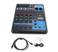 Mixer Audio, 5 Canali Mixer DJ Suoni Multifunzionali Scheda Effetto Ritardo Riverbero Scheda Audio Console 100240 V Per Voci Professionali e Suoni Strumentali (Spina