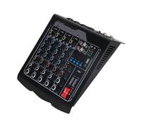 Mixer Audio 6 Canali DJ Mixer Sound Board Console Con Ingresso USB MP3 Bluetooth 48V For Esibizioni Dal Vivo Home Stage Karaoke Ampiamente Applicabile(Black)