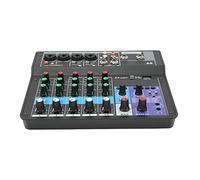 Mixer Audio 6 Canali, Mixer Audio Console Scheda Audio, Interfaccia Audio USB Mixer Scheda Audio BT Scrivania Registrazione Vocale Mini Mixer per Produzione Musicale Domestica Dal