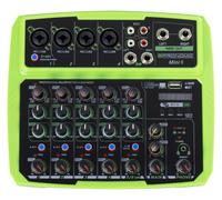 Mixer Audio 6 Canali USB Professionale DJ Bluetooth Consolle Mp3 Line Echo Delay