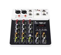 Mixer Audio A 4/8 Canali Con Bluetooth USB 48V Ritardo Di Alimentazione Phantom Effetto Di Ripetizione For La Registrazione Del PC Della Console Di Missaggio Audio(4 Channel)