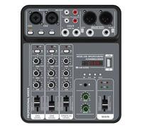 Mixer Audio a 4 Canali Mixer Audio Da Studio USB Phantom Power 48V Mixing Consol
