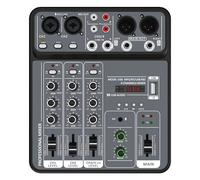 Mixer Audio a 4 Canali Mixer Audio per Karaoke USB Phantom Power 48V Mixing Cons