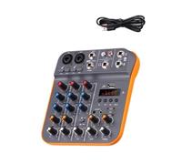 Mixer Audio A 4 Canali, Mixer For Console DJ Con Riverbero Bluetooth 5.0 Alimentazione Phantom 48V For Registrazione Su PC, Canto Karaoke