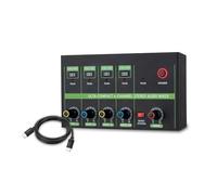 Mixer audio a 4 canali Professional Low Noise Compact Stereo Line Mixer con modalità MIC di linea Switching for Musicians Podcasters Home Studio Recording