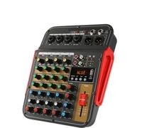 Mixer audio a 6 canali Audio for conferenze all'aperto USB Processore con riverbero Canta dal vivo mixer della scheda Principianti e professionisti(Q)