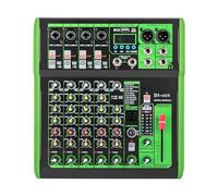 Mixer audio a 6 canali, mixer stereo con 99 effetti digitali DSP, ingresso MP3, 48 V, alimentazione phantom, mixer audio, amplificatore, DJ Live Mixer