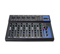 Mixer audio a 7 canali Console di missaggio audio portatile Interfaccia USB Ingresso computer Monitor alimentazione phantom 48V per ingresso