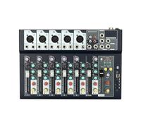 Mixer audio a 7 canali | Mixer audio professionale mono/stereo EQ USB Sound Amplificatore Console Mixer Console 48 V Alimentazione phantom per TV domestica, TV a nastro/palcoscenico, attività campus