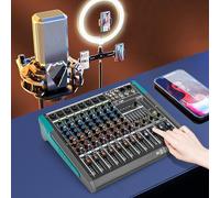 Mixer audio a 8 canali, DJ Live Mixer con Bluetooth 256 effetti, 38 x 32,5 x 9 cm