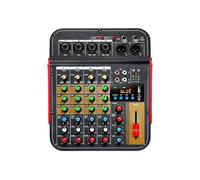 Mixer Audio Alimentatore 48V Mixer A 6 Canali Scheda Audio USB Compatibile Con Bluetooth Riverbero Processore Audio Canta DJ Karaoke