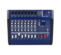 Mixer audio, Amplificatore Mixer Amplificato A 8 Canali, Console Di Missaggio Audio Digitale Con Slot USB/SD For La Registrazione Sul Palco Del DJ,PC, studio di registrazione e giochi