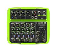 Mixer audio, B4/B6 4/6 canali mixer for la conferenza all'aperto USB Bluetooth Reverberation Audio Instrument Processor Scheda audio live(Deep Blue)