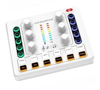 Mixer audio Con Voice Changer Mixer Scheda Audio Per Il Telefono Gioco Karaoke Studio Live Streaming Recorder Podcast Attrezzature Podcast