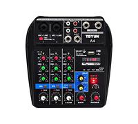 Mixer audio, Console di miscelazione del suono Bluetooth USB Registra la riproduzione computer Phantom Power Delay RepAeat Effect 4 Canali Audio Mixer A4(A4-E-U)