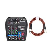 Mixer audio, Console di miscelazione del suono Bluetooth USB Registra la riproduzione computer Phantom Power Delay RepAeat Effect 4 Canali Audio Mixer A4(A4-E-U 1pcs 2M)