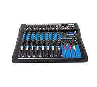 Mixer audio, console di miscelazione stereo a 8 canali Bluetooth con Aux, Xlr, USb, interfaccia audio Bluetooth, mixer per registrazioni, streaming live