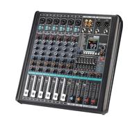 Mixer audio, Console di missaggio a 6 canali mono Monitor Low Cut 99 Effetti DSP PAD Mixer audio EQ a 7 bande Registrazione USB per karaoke in studio
