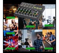 Mixer audio Console di missaggio audio a 10 canali per la trasmissione in