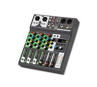 Mixer audio, Console di missaggio USB Record Computer 48V Phantom Power Delay Effetto ripetizione Mixer USB a 4 canali