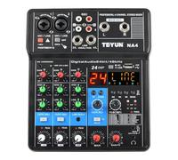 Mixer audio, Console mixer professionale a 4 canali Mini mixer Scheda Ingresso computer Alimentazione 48 V USB Registrazione computer NA4