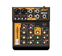 Mixer audio D Debra Audio Mini4 portatile a 4 canali DJ Mixer Console, scheda di mixaggio del suono con USB Bluetooth 48 V alimentazione phantom, console audio per live party di nozze registrazione