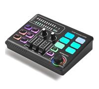 Mixer Audio Da Gioco, Apparecchiatura Gioco Scheda Audio RGB Interfaccia Audio Con Funzione Cambio Voce Bluetooth Per PC/Telefono/Creatori Videogiochi/Live/Youtube/Controllo Personalizzato/Podcast