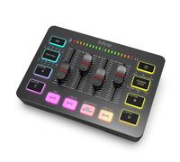 Mixer Audio Da Gioco FIFINE, Mixer RGB a 4 Canali Con Streaming Con Interfaccia