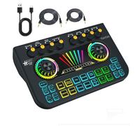 Mixer audio da gioco Mixer per scheda audio con interfaccia audio USB Cambia voce, Podcast All-in-One Scheda audio live per streaming w Soundboard pad personalizzabili per PC Smartphone Registrazione