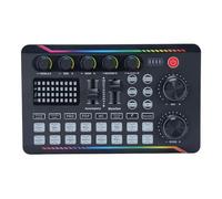 Mixer Audio della Scheda Audio Dal, Scheda Audio per Computer con Chiave di Voto a 7 Volumi e 2 Tasti Fader, Riduzione del Rumore Intelligente, Accompagnamento Bluetooth