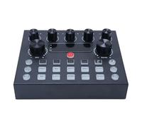 Mixer Audio della Scheda Audio Dal Scheda Audio per Computer con Luce Respiratoria, Manopole a 7 Volumi e 2 Pulsanti di Scorrimento, per Studi Domestici, Mixer DJ,